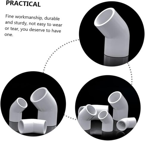 10 قطعة طريقة تركيب الكوع PVC DIY هيكل رف الحديقة تصميم سطح أملس لهياكل الدعم القوية in Kuwait