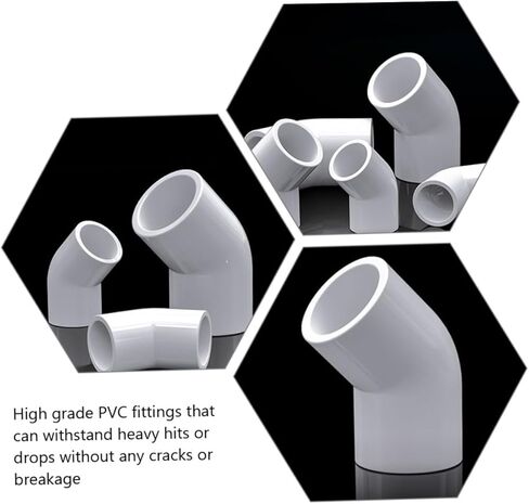 10 قطعة طريقة تركيب الكوع PVC DIY هيكل رف الحديقة تصميم سطح أملس لهياكل الدعم القوية in Kuwait