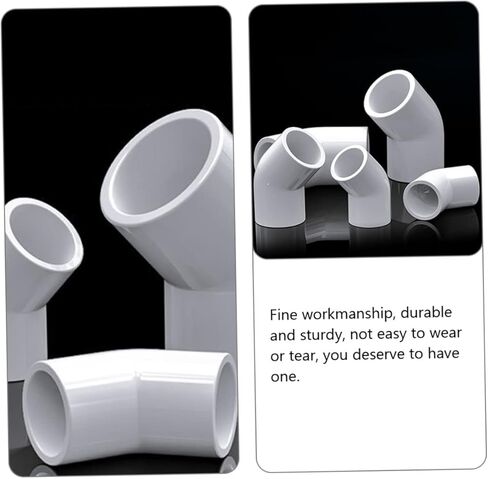 10 قطعة طريقة تركيب الكوع PVC DIY هيكل رف الحديقة تصميم سطح أملس لهياكل الدعم القوية in Kuwait