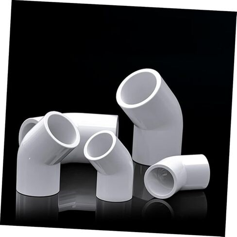 10 قطعة طريقة تركيب الكوع PVC DIY هيكل رف الحديقة تصميم سطح أملس لهياكل الدعم القوية in Kuwait