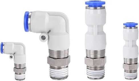 High Speed Standard Type Union Elbow Rotary One-touch Tube Fittings Pneumatic Connector(8-02,NRL (10pcs)) in Saudi Arabia