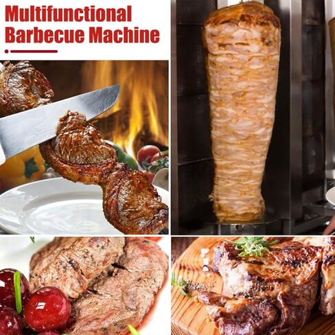 Electric Turkey Rotisserie Machine, 360° Rotating Vertical Rotisserie Gyro Grill, Shawarma Doner Kebab Machine for Turkey BBQ Home Party Garden in Saudi Arabia
