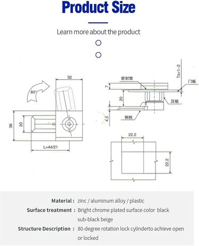 MS813 كام قفل سبائك الزنك سلامة الصلب خزانة المعدات مع مقبض صندوق التوزيع الصناعي صندوق البريد in Kuwait