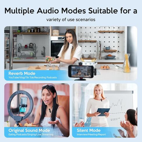 Wireless Mini Microphone for iPhone/Android:Lapel Microphone for Video Recording,Plug and Play,Live Streaming and Podcasting-Textured Black in Saudi Arabia