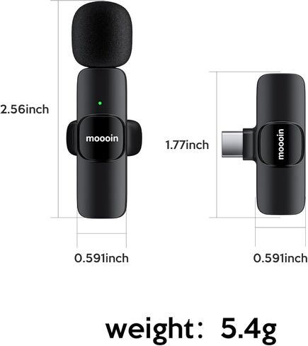 Wireless Mini Microphone for iPhone/Android:Lapel Microphone for Video Recording,Plug and Play,Live Streaming and Podcasting-Textured Black in Saudi Arabia