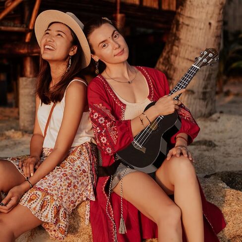 Ranch Tenor Ukulele 26 inch Ukelele Professional Small Hawaiian Guitar Maple Top and Side and Back Glossy Ukalalee Bundle Gig bag - Black in Kuwait