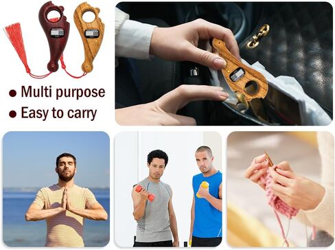 2 Pieces Digital Beads Counter, Portable Prayer Beads Counter, Prayer Digital Tasbih, for Meditation, Relaxation, Active Fingers, Prayer Islamic Tasbih Muslim in Kuwait