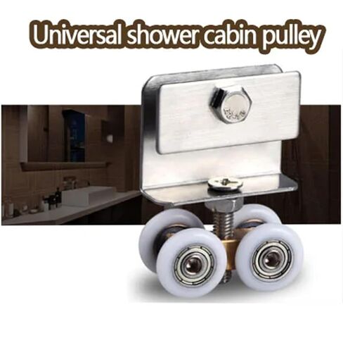 4pcs Glass Door Sliding Rollers Bathroom Pulley Door Caster 4 Wheels Hanging Door Hardware Sliding Wheels in Saudi Arabia