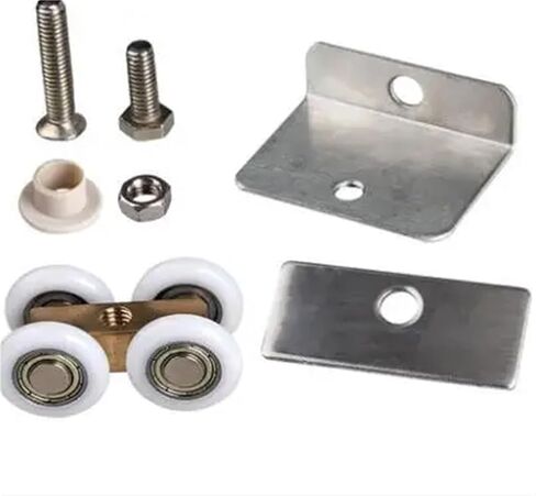 4pcs Glass Door Sliding Rollers Bathroom Pulley Door Caster 4 Wheels Hanging Door Hardware Sliding Wheels in Saudi Arabia