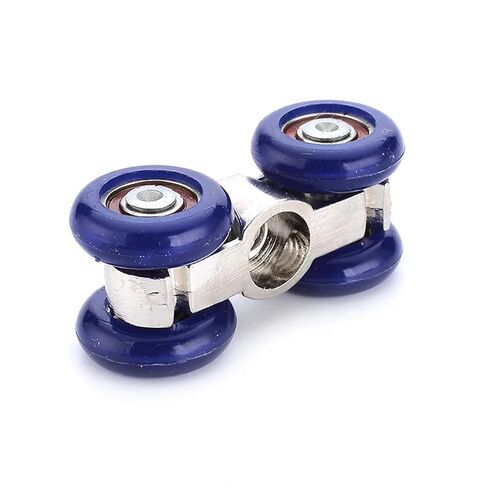 Light Sliding Door Roller 4 Wheels Home Room Wood Door Hanging Wheels Rail Track Pulley Bear 30KG for Furniture Hardware in Saudi Arabia
