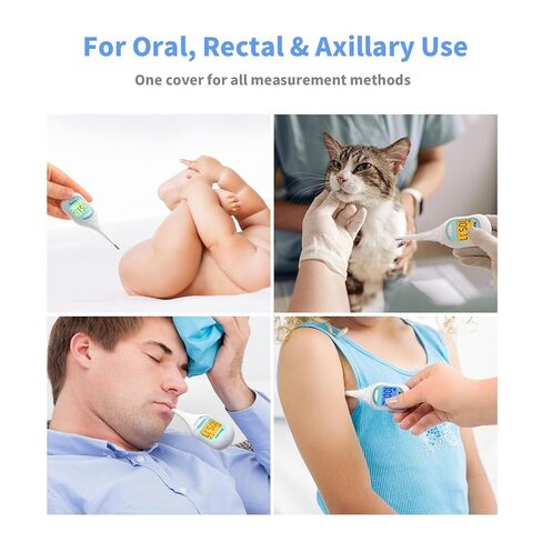 Boncare Thermometer Covers Disposable - 100 Pcs Probe Covers for Digital Thermometers, Can be Used for Oral, Rectally or Underarm in Kuwait