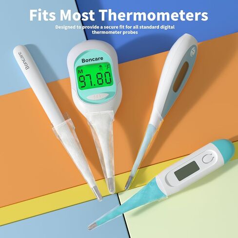 Boncare Thermometer Covers Disposable - 100 Pcs Probe Covers for Digital Thermometers, Can be Used for Oral, Rectally or Underarm in Kuwait