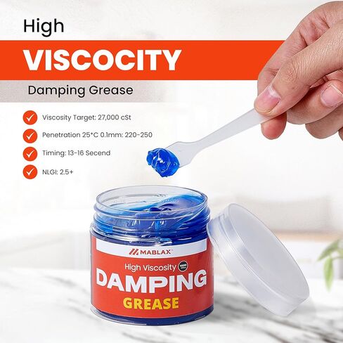 Damping Grease Kit for Washing Machine Suspension Rods with Foam Inserts | High-Viscosity 35,000 CST Blue 100g Dampening Grease for Toilet Seat & Washer Shock Absorption Lubricants in Kuwait