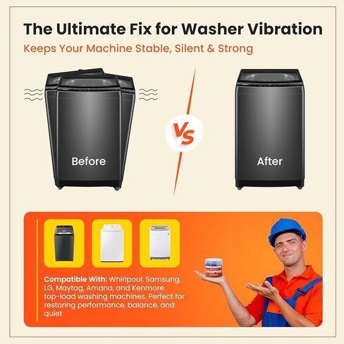 Damping Grease Kit for Washing Machine Suspension Rods with Foam Inserts | High-Viscosity 35,000 CST Blue 100g Dampening Grease for Toilet Seat & Washer Shock Absorption Lubricants in Kuwait