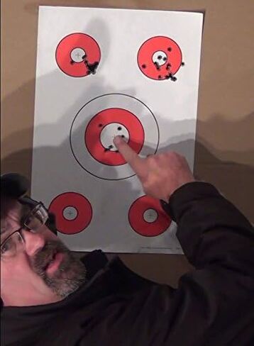 EZ2C Hi Visibility Target Paper for Gun Shooting Range, Compatible with Handgun, Rifle and Pistol, Made in USA Tear-Off Pad of 25 (11"x17") Five Bullseyes per Sheet in Saudi Arabia