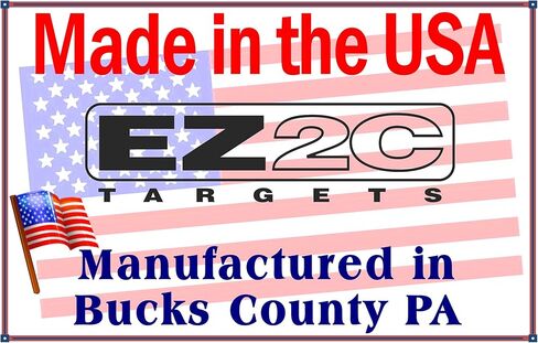 EZ2C Hi Visibility Target Paper for Gun Shooting Range, Compatible with Handgun, Rifle and Pistol, Made in USA Tear-Off Pad of 25 (11"x17") Five Bullseyes per Sheet in Saudi Arabia
