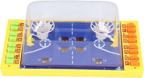 Dan&Dre Interactive Basketball Game Toy, Dual Player Finger Basketball Table Game for Kids and Adults with Durable Plastic Design, Enhances Finger Dexterity and Coordination (Yellow) in Saudi Arabia