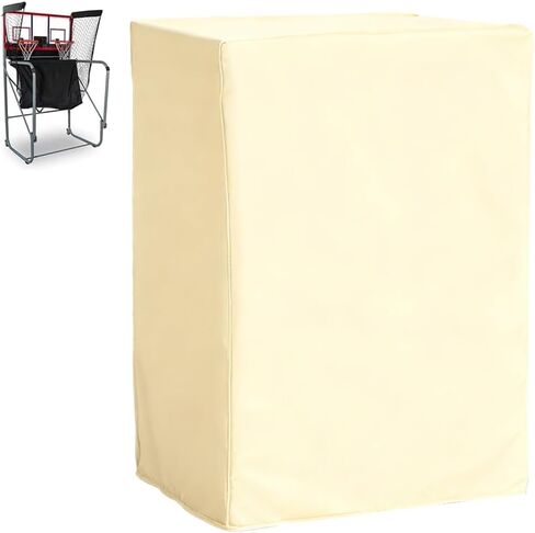 Arcade Basketball Game Cover Waterproof Home Dual Shot Electronic Basketball Arcade Hoop Game Covers for Indoor Outdoor 51x25x80.5in Beige in Kuwait