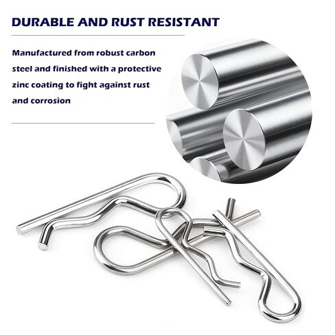 مجموعة متنوعة من 366 قطعة من دبابيس كوتر، مجموعة دبابيس R Clip R من 6 مقاسات، مشابك شعر من الفولاذ الكربوني المجلفن للسيارات، ATV، الدراجة الترابية، جزازة العشب (5/32 بوصة، 9/64 بوصة، 7/64 بوصة، 5/64 بوصة، 3/32 بوصة) in Kuwait