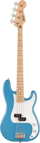 Fender Squier Sonic Precision Bass Guitar - California Blue Bundle with Amplifier, Cable, Tuner, Strap, and Austin Bazaar Instructional DVD in Saudi Arabia