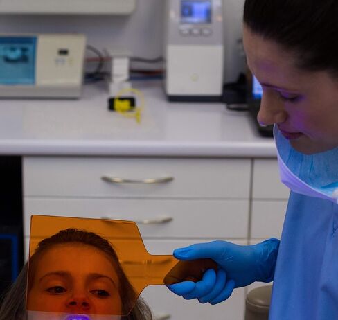 Dental Clinic Eye-Protector Curing Light Shield Hand Shield Plate Orange in Saudi Arabia