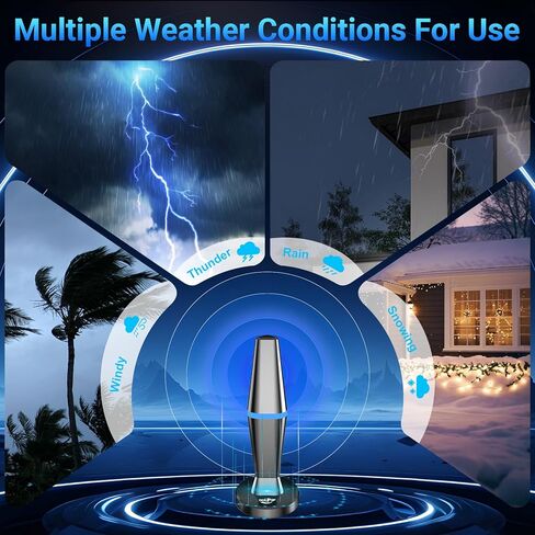 Digital TV Antenna for Smart Tv Indoor TV Antenna for Tv Without Cable with Strong Magnetic Base, 360° Reception HD Antenna for TV Indoor 4k -10FT Long Cables (Blue-V15601) in Kuwait