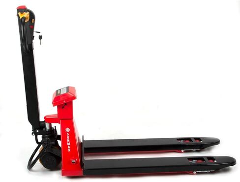 Full-Electric Pallet Jack Truck with Built-in Scale, 4400 lbs Capacity, 48" x 27" Fork Size, Electric Brake in Kuwait