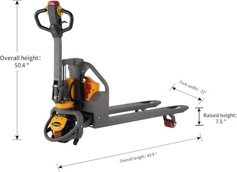 APOLLOLIFT رافعة منصة نقالة كهربائية كاملة من الليثيوم بسعة 3300 رطل شوكة مقاس 45 بوصة × 21 بوصة، مقبض متعدد الوظائف in Kuwait
