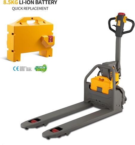 APOLLOLIFT رافعة منصة نقالة كهربائية كاملة من الليثيوم بسعة 3300 رطل شوكة مقاس 45 بوصة × 21 بوصة، مقبض متعدد الوظائف in Kuwait