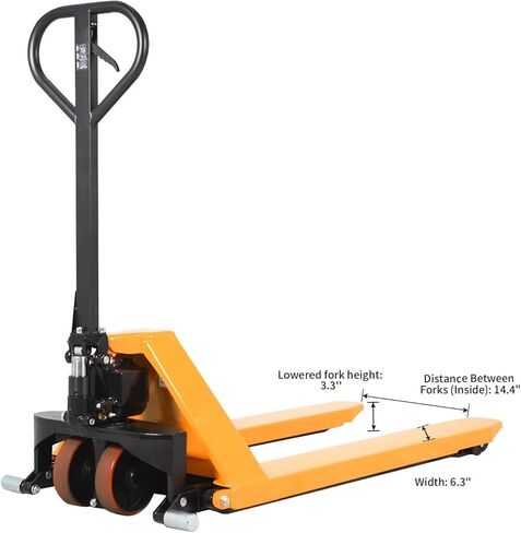 رافعة البليت اليدوية من APOLLOLIFT، شاحنات البليت المقصية، سعة رفع البليت 2200 رطل، 45 بوصة طول × 27 عرض، شوكة 3.3 بوصة ارتفاع مرفوع 31.5 بوصة، مناسبة للمنصات السفلية المفتوحة in Kuwait