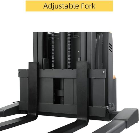 أبولوليفت مكدس كهربائي يعمل بالطاقة بالكامل مع أرجل ممتدة، سعة 3300 رطل، ارتفاع رفع 138 بوصة، شاحنة رفع مناولة المواد الكهربائية بالكامل، مع شوكات قابلة للتعديل in Kuwait