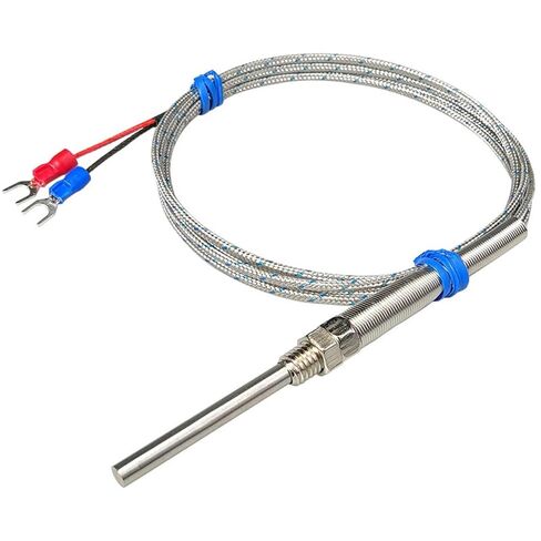 Probe Type K Thermocouple Temperature Rod Sensor M8 Thread 1Pcs(Φ5*50 * 1.5m) in Kuwait