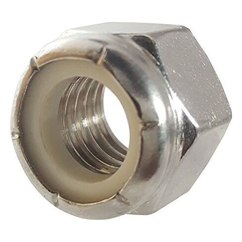 Fastenere Nylon Insert Hex Lock Nuts - 3/8"- 16 (50-Pack) Stainless Steel 18-8, Plain Finish, Corrosion-Resistant, Durable Multi-Use Hardware Nuts - Secure Fastening with Hex Socket Drive in Saudi Arabia