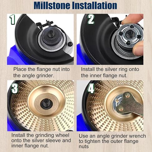 5PCS Angle Grinder Wood Carving Disc Set, 4 and 4 1/2 Angle Grinder Attachments with 5/8 inch Arbor, Grinder Cutting Disc Wood Shaping Tools, Grinding Wheel Shaping Disc for Wood Cutting in Saudi Arabia