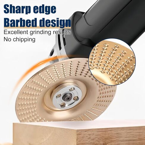 5PCS Angle Grinder Wood Carving Disc Set, 4 and 4 1/2 Angle Grinder Attachments with 5/8 inch Arbor, Grinder Cutting Disc Wood Shaping Tools, Grinding Wheel Shaping Disc for Wood Cutting in Saudi Arabia