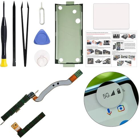اندماج أخضر لجهاز Galaxy S24 Ultra Flex Cable Ribbon Plansing جزء ، متوافق مع S24ULTRA 5G SM-S928U ، مع مجموعة أدوات ، تعليمات in Kuwait