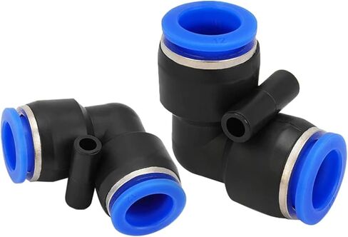 PV 4 مللي متر 6 مللي متر 8 مللي متر 10 مللي متر 12 مللي متر الأنابيب خرطوم أنبوب 2 طريقة 90 درجة الكوع هوائي البلاستيك تركيب موصل أجزاء 100 قطعة (100 قطعة PV-8) in Kuwait