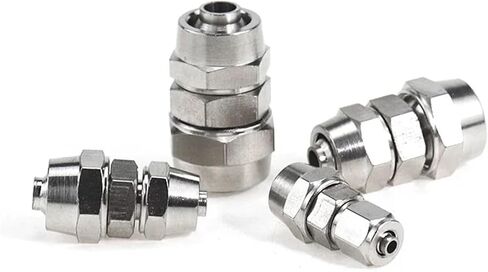 PU Tube Direct Pneumatic Connector PU-4 6 8 10 12 14 16 MM OD Hose Connect Quick Fast 200Pcs(KPU 8-6) in Saudi Arabia