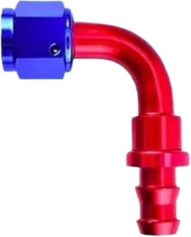 8 قطع Uuiversal 4AN 6AN 8AN 10AN 12AN تركيبات خرطوم مبرد الزيت والوقود 0 45 90 180 درجة قفل دفع مطاط نهاية الأنبوب (8 قطع AN10 90 درجة) in Kuwait