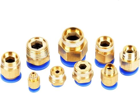 PC هوائي 10 مللي متر 8 مللي متر 12 مللي متر 6 مللي متر 4 مللي متر خرطوم 1/4 "1/2" 1/8 "3/8" موضوع الحلمة النحاس 1 قطعة (PC12-03) in Kuwait