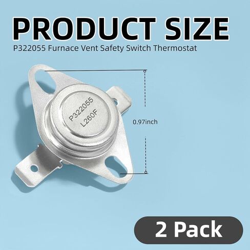 (عبوة من قطعتين) P322055 مفتاح أمان لتنفيس الفرن، منظم الحرارة يناسب أنظمة ويليامز HVAC in Kuwait