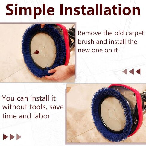 2 Pack 237058 Blue Crimped Polypropylene Scrub Orbiter Brush Replacement for Oreck Commercial ORB550MC, ORB600MW and ORB700MC Orbiter Floor Machines, for Bissell BGEM9000 in Kuwait