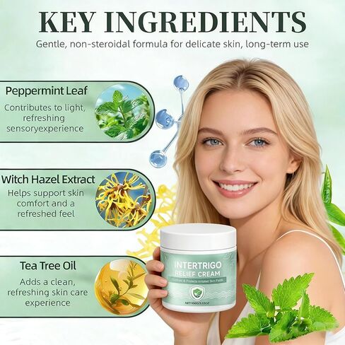 POSOJPIP Intertrigo Cream,Skin Fold Barrier Cream for Moisture & Friction Protection, Helps Support Skin Comfort, Fast-Drying Non-Greasy Formula for Friction-Prone Areas. in Kuwait