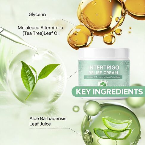 POSOJPIP Intertrigo Cream,Skin Fold Barrier Cream for Moisture & Friction Protection, Helps Support Skin Comfort, Fast-Drying Non-Greasy Formula for Friction-Prone Areas. in Kuwait