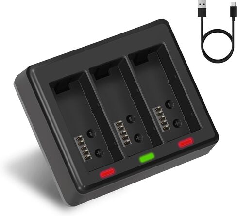 AFAITH 2 Pack Batteries and Charger for GoPro Hero 13 Black Camera, Portable 3-Channel Battery Charger Station with Type-C Charging Cord Compatible with GoPro Hero 13 Original Batteries Accessories in Kuwait