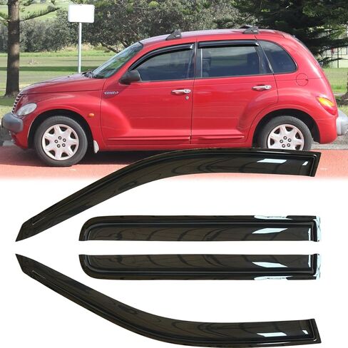 4pcs Original Shatterproof Rainproof Side Window Wind Deflectors for 2011-2023 Chrysler 300,Tape On Sun Rain Guard Sets,Nice Looking Window Visors for Cars,Vent Deflector for Chrysler 300 11-23 94432 in Kuwait