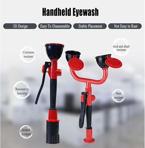 Handheld Eyewash, Mobile Eyewash Faucet Mounted Sink Fittings with Explosion-Proof Tube, Emergency Eyewash for Building Industries Harmful Substances Washin in Kuwait