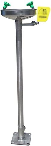 Emergency Eyewash Station Vertical Eyewasher, 304 Stainless Double Nozzle One Second to Open, Easy and Convenient, for Factory, Laboratory in Kuwait