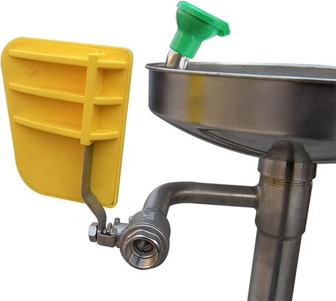 Emergency Eyewash Station Vertical Eyewasher, 304 Stainless Double Nozzle One Second to Open, Easy and Convenient, for Factory, Laboratory in Kuwait