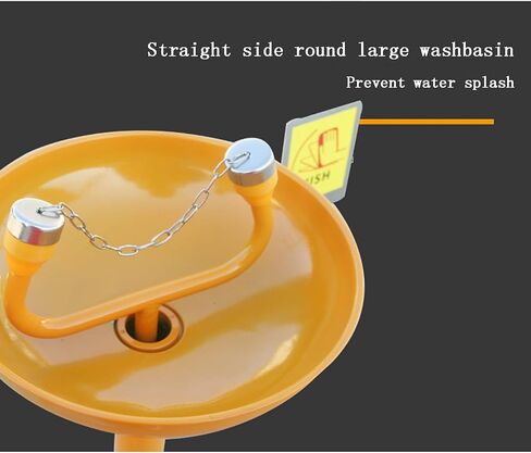 Emergency Eye Wash Faucet, Foot Operated Vertical Eye Washer, Laboratory Eye Wash with Linkage Flip Basin and Abs Coating in Kuwait